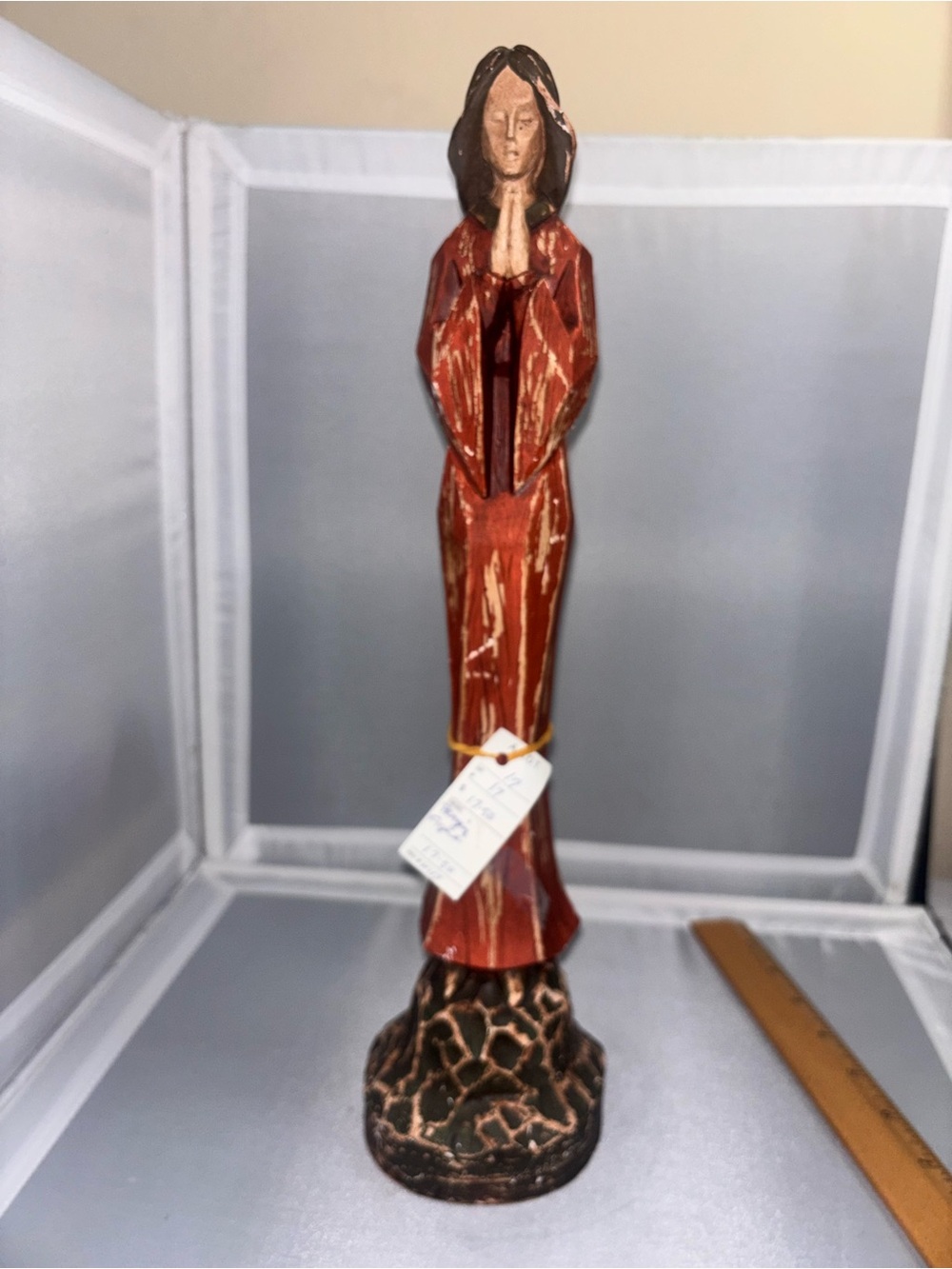 Southern Living At Home Santos Praying Angel Figurine 15.5 Inch Rustic